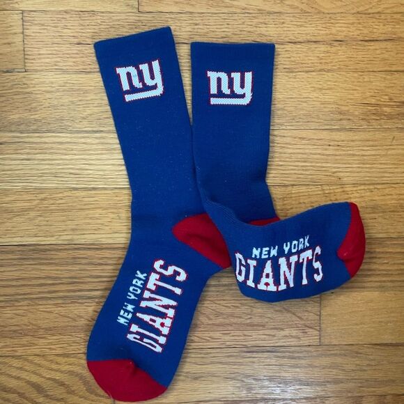 New York Giants Mens 4 Stripe Deuce NFL Team Crew Socks Large - Picture 6 of 6